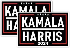 2Pcs 4X6 Inches Waterproof Kamala Harris Stickers Kamala Harris Decals for Car Bumper Laptop Botters and Car Window Decoration Blue