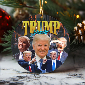 Donald Trump Homage With Retro Style Ceramic Ornament HO82 63382