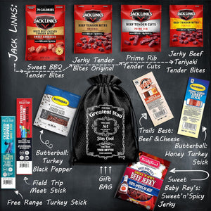 Beef Jerky Gift Baskets for Men - Dad Gifts, Birthday Gifts for Men Who Have Everything with Beef Jerky Variety Pack - Mens Gifts, Dad Birthday Gift, Care Package for Men, Husband Birthday Gift By