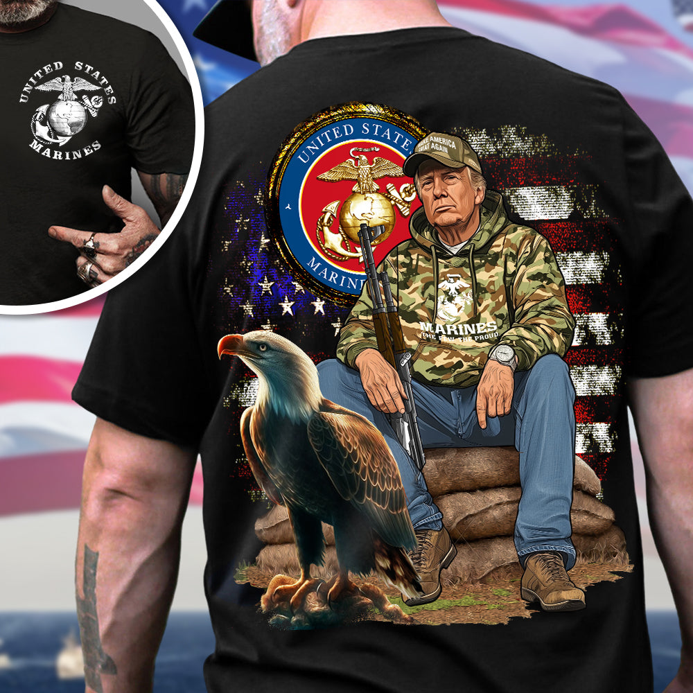 Custom Logo Military For Trump Back And Front Shirt N369 HO82 65416