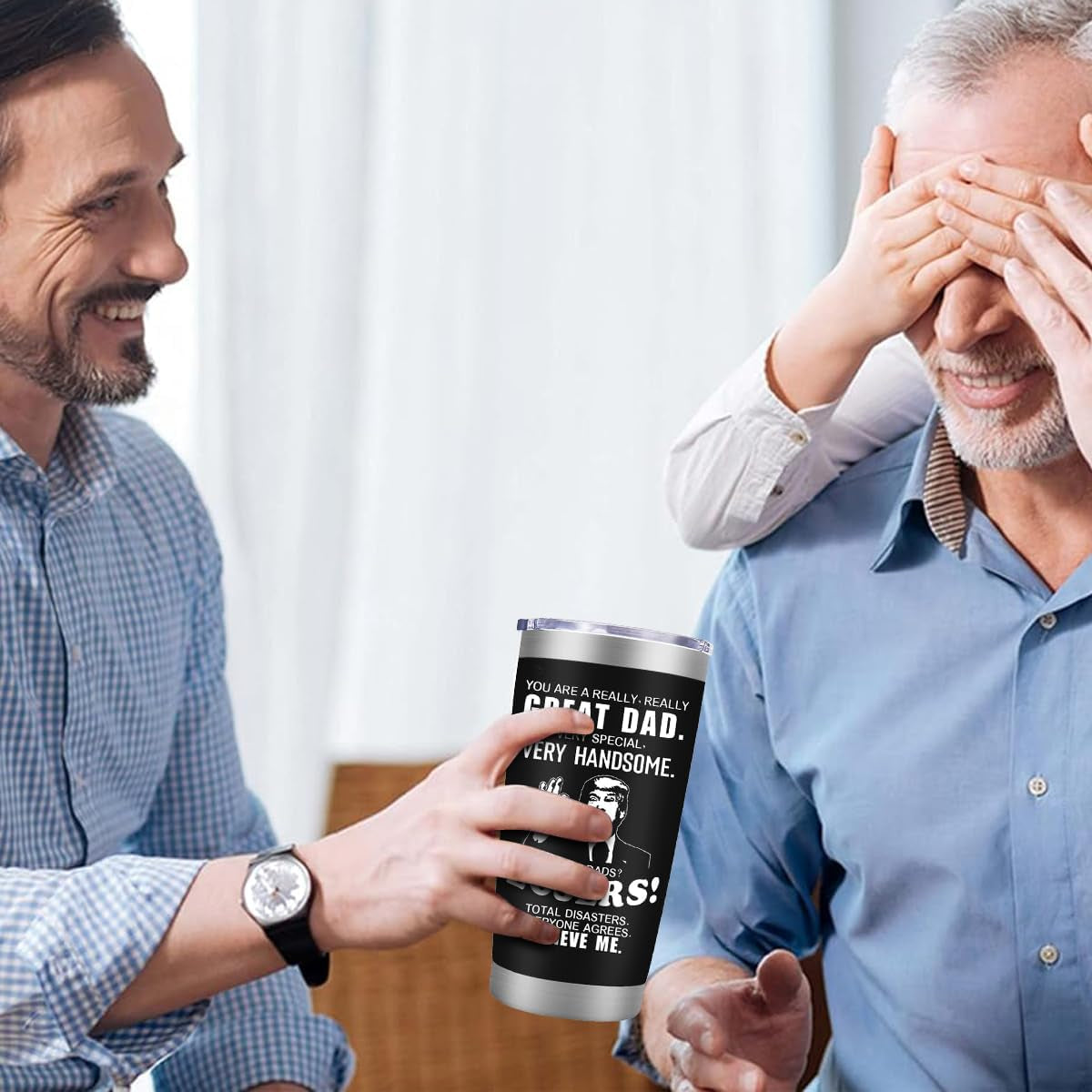 Fathers Day Dad Gifts from Daughter Son,Dad Birthday Gifts,Fathers Day Birthday Gifts for Men Dad Papa Grandpa Uncle Stepdad,20 Oz Tumbler Mug Black