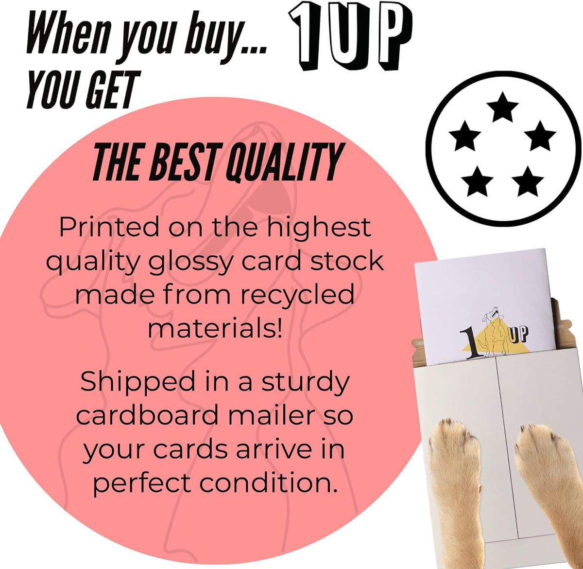 Father'S Day Card Dog Dad | Fathers Day Card from Dog |5”X7.5” | (Single Card and Envelope)