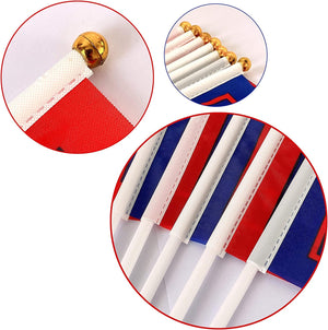 Trump 2024 Flag Take America Back Flags Small Mini Stick Flags Banner Decorations,Red and Blue (24 Pack)