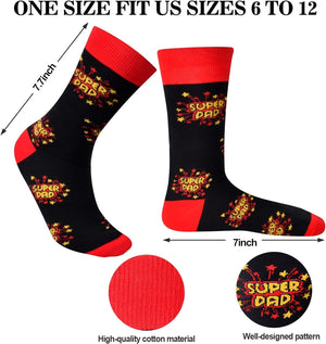 Fathers Day Dad Gifts from Daughter Son Kids Wife,Birthday Gifts for Dad Husband,Funny Socks Gifts,Novelty Dad Gifts