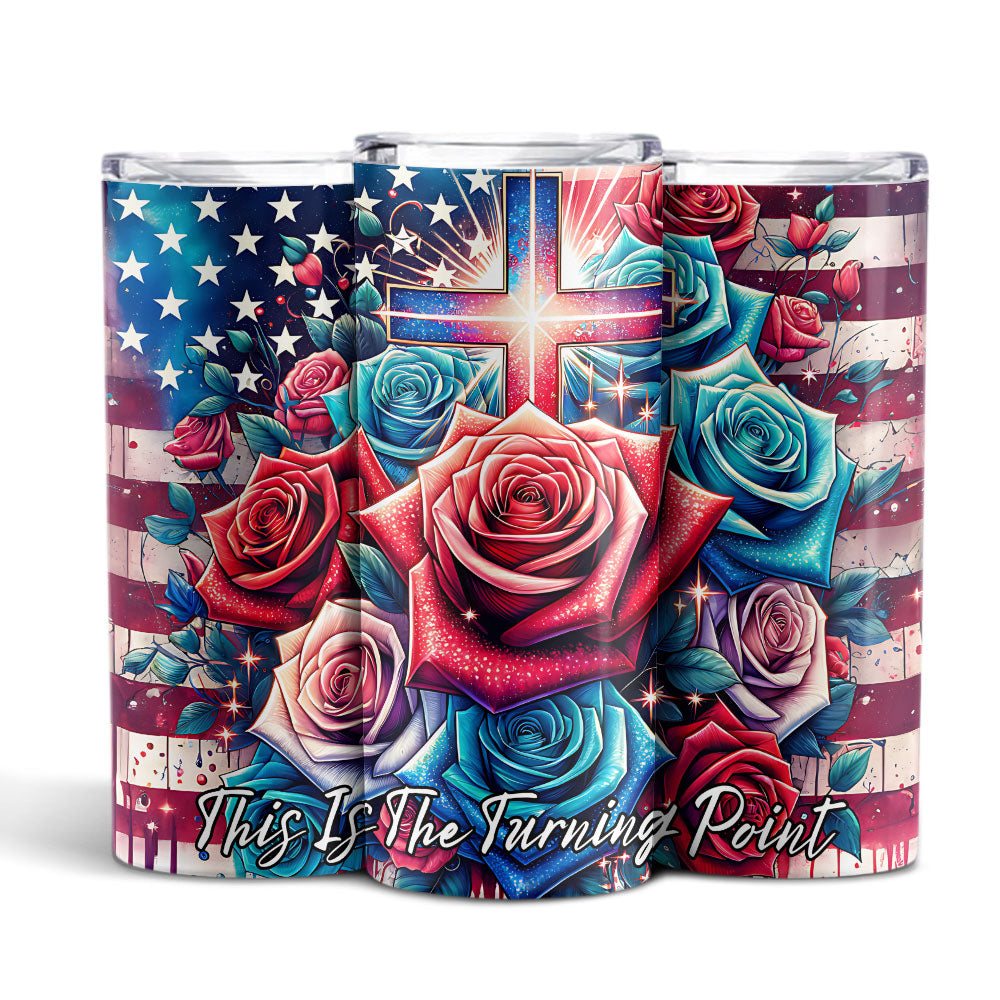 This Is The Turning Point - Charlie Kirk With Rose Tumbler HO82 66012