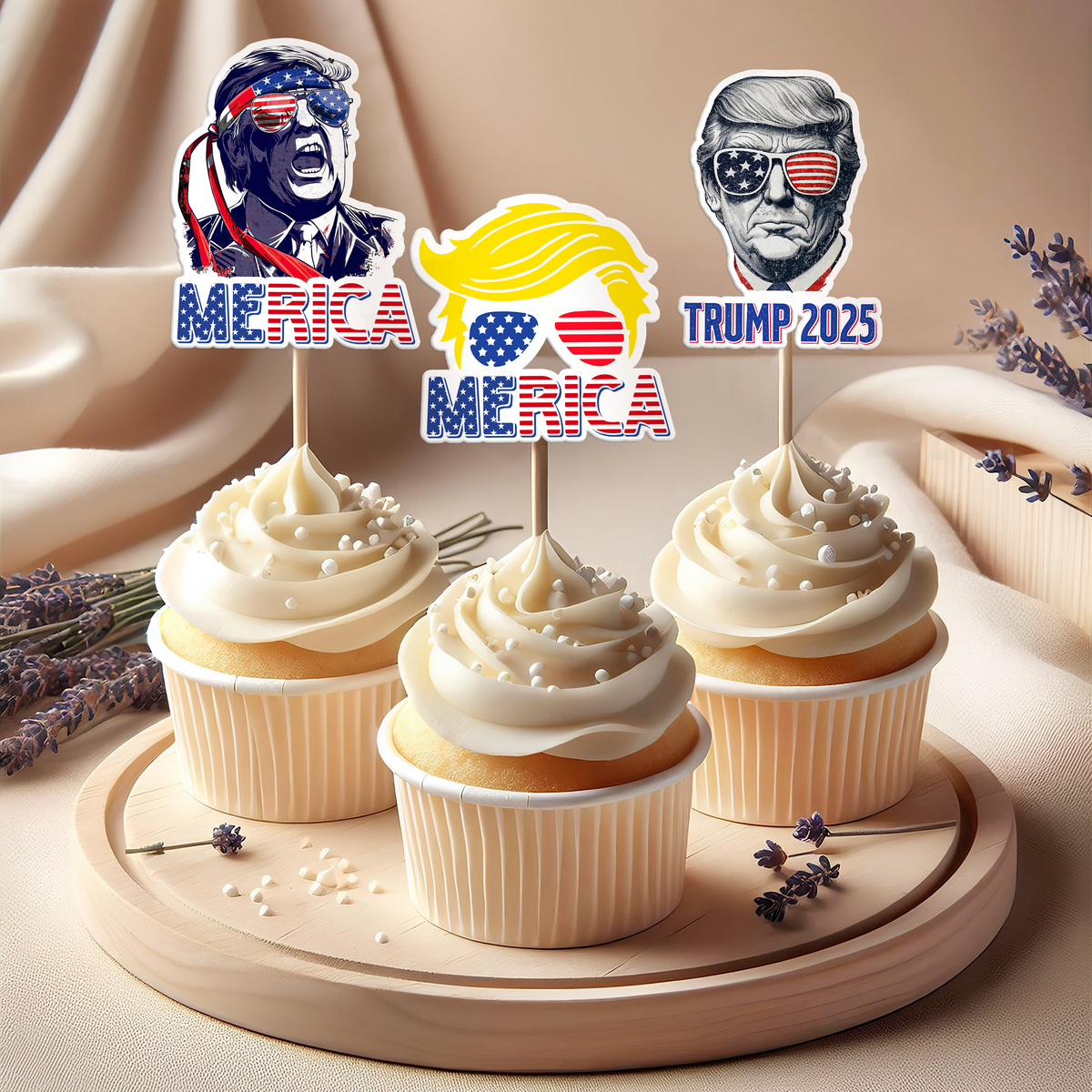 American Trump Independence Day Party Decoration Cupcake Toppers LM32 65339