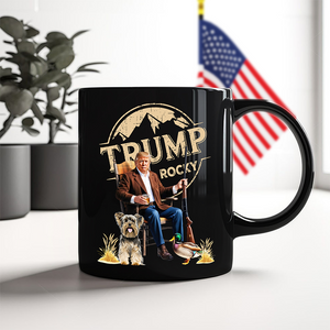 Custom Dog Clipart Trump Duck Hunting 2024 Black Mug LM32 63907