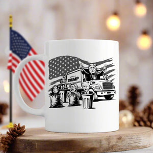 Garbage Man Donald Trump Taking Out The Trash White Mug LM32 65209