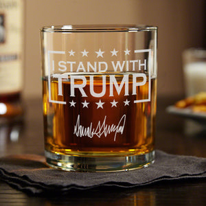 Stand With Trump MAGA Whiskey Glass TH10 64253