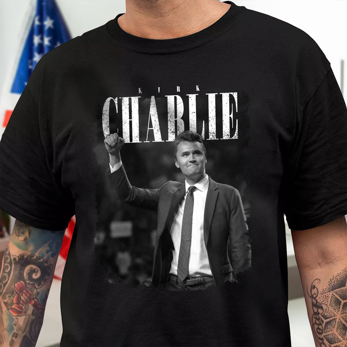 Charlie Kirk, Great American Patriot 1993 - 2025 Dark Shirt LM32 65577