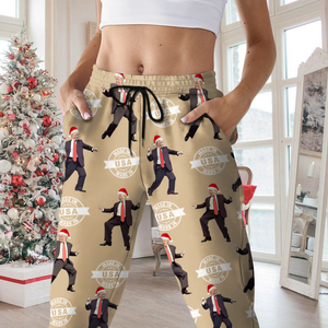 Trump Dancing A Little Bit Crazy Made in USA Christmas Sweatpants LM32 63963