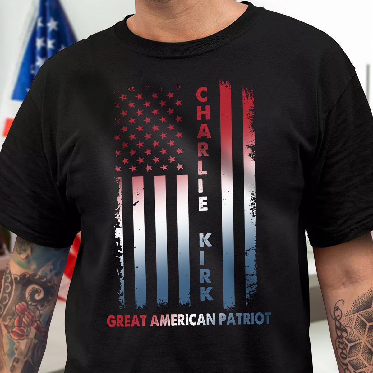 Pray For Charlie Kirk Great American Patriot Dark Shirt LM32 65485