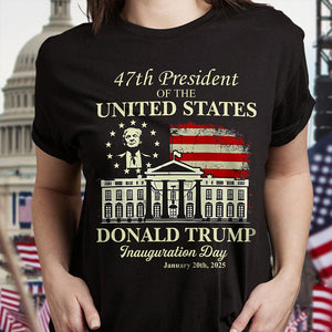 President Donald Trump Inauguration Day 2025 Dark Shirt For Trump Fans LM32 65241