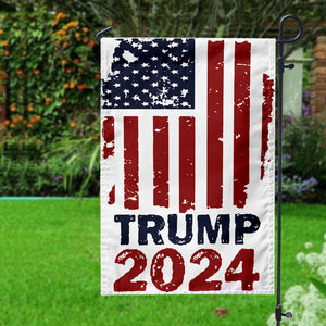 Trump 2024 With US Flag Garden Flag HO82 63422