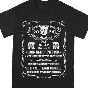 Donald J. Trump American Patriotic President Dark Shirt HA75 63924