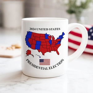 Trump US Presidential Election 2024 Map White Mug Christmas Gifts HA75 67064