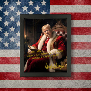 President Donald Trump Merry Christmas Picture Frame HA75 63808