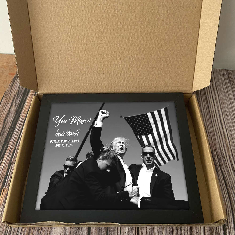 You Mi**ed Funny Trump 2024 President Sh**ting Legends Never D** Picture Frame Canvas Poster HO82 63154