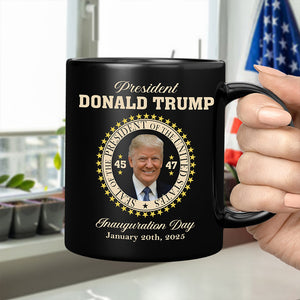 President Donald Trump Inauguration Day Black Mug HA75 64058