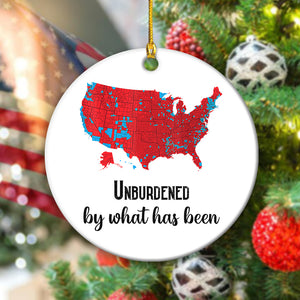 2024 Election Map - Unburdened by What Has Been Trump Ceramic Ornament HA75 63952