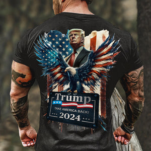 Eagle Flag Take America Back Front And Back Shirt N369 62514