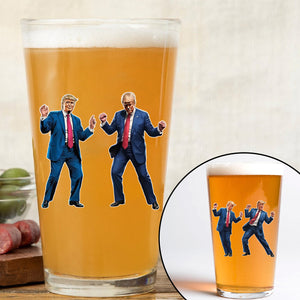 Trump Ready To Dance And Celebrate The Holidays Beer Glass LM32 65023