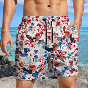 Custom Donald Trump Face Beach Short For Men N304 62466