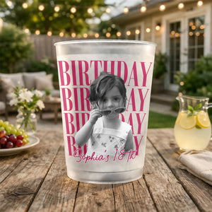 Custom Photo Birthday Vintage Photo Cup, Gift For Birthday Party HA75 921818