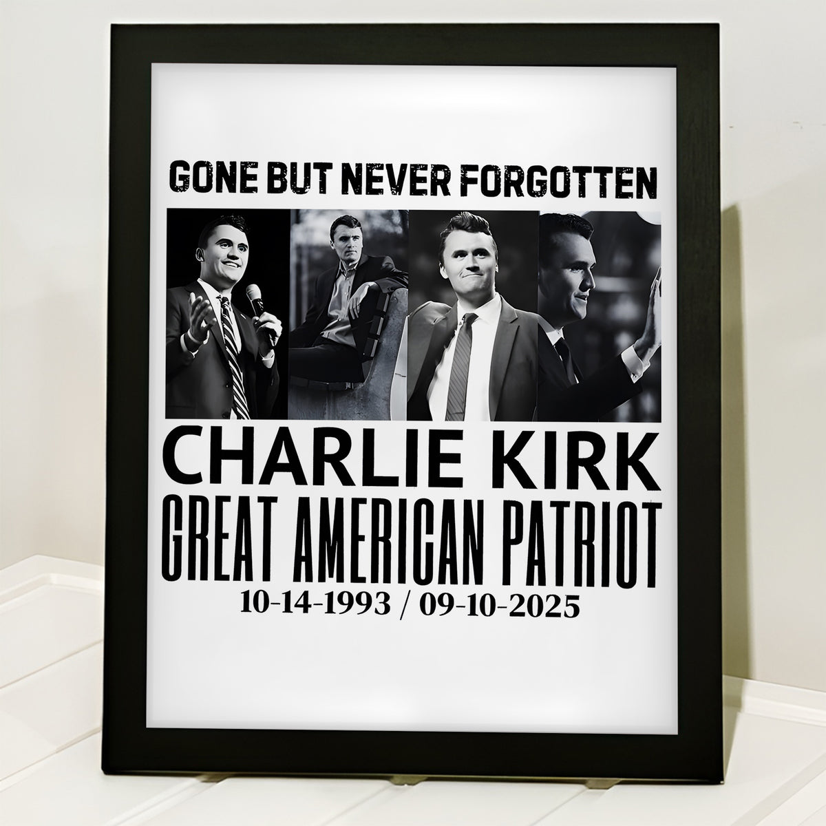 Justice For Charlie Kirk Gone But Never Forgotten Picture Frame LM32 65423