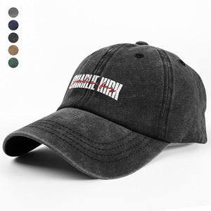 Justice For Charlie Kirk America Patriot Washed Denim Baseball Cap LM32 65603