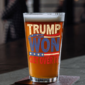 Get It Over Trump Won Print Beer Glass HO82 65316