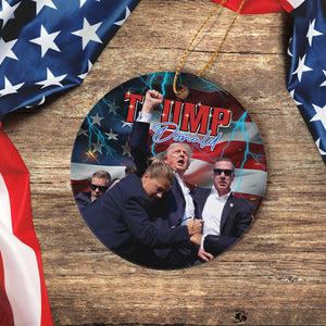 Donald Trump Shot President Assassination With Retro Style Ceramic Ornament HO82 63384