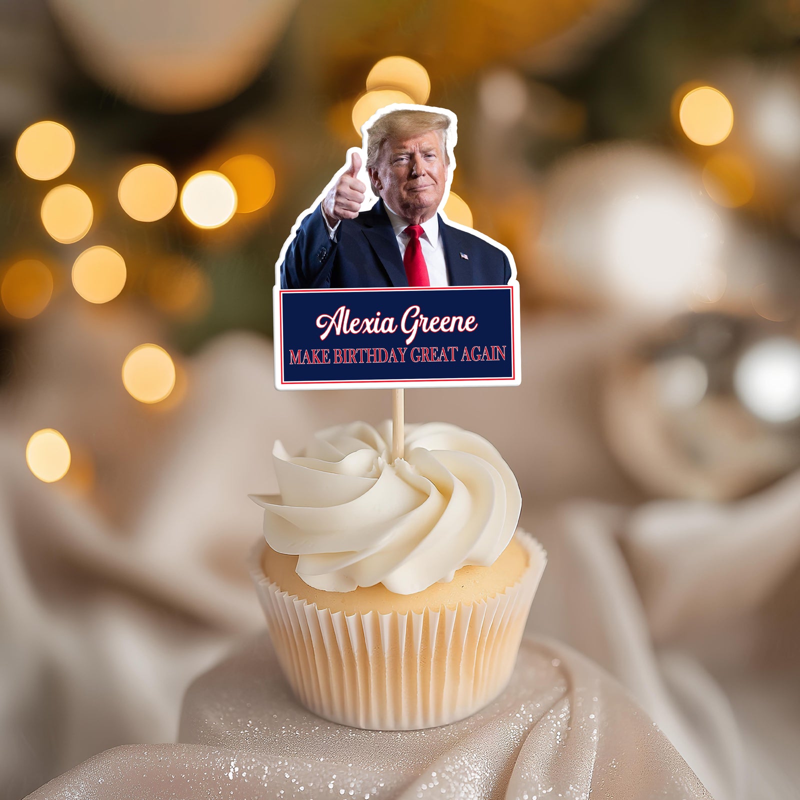 Personalized Funny Trump Make Father's Day Great Again Party Decoration Cupcake Toppers LM32 65335
