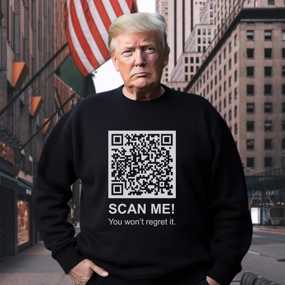 Funny Trump QR Code Dance - Scan me! Dark Shirt HA75 64178