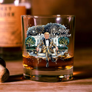 President Trump 2025 New Year New America Whisky Glass HA75 67154