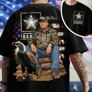 Custom Logo Military For Trump Back And Front Shirt N369 HO82 65416