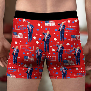 Custom Trump Dancing Christmas Flannel Boxer LM32 65095