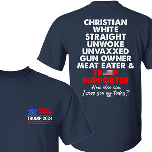 Trump Supporter Tees | Donald Trump Homage Shirt | Donald Trump Fan Front & Back Shirt C916 - 64355