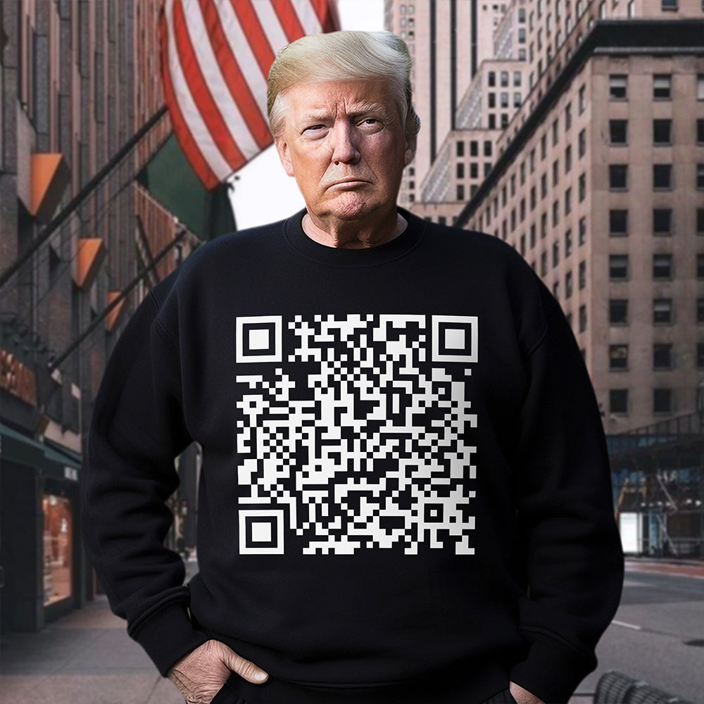 Funny Trump Dance QR Code - Viral Trump Dance Dark Shirt HA75 64174