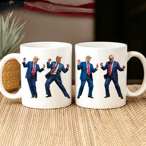 Trump Ready To Dance And Celebrate The Holidays White Mug LM32 65019