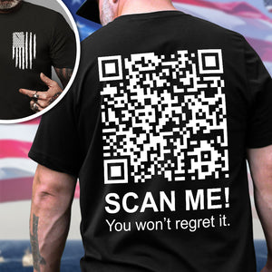 Funny QR Scan me President Trump 45 47 Dancing Front And Back Dark Shirt HA75 64186