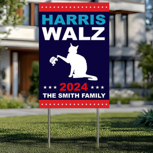 Custom Family Name Harris Walz 2024 Obviously Coroplast Harris For President 2024  Yard Sign HO82 65048