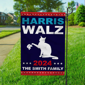 Custom Family Name Harris Walz 2024 Obviously Coroplast Harris For President 2024 Garden Flag HO82 65038