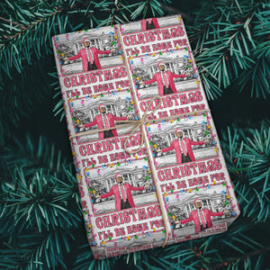 Trump Daddy's Home In Pink Wrapping Paper For Christmas Gift HA75 64084