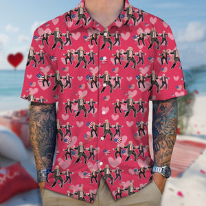 Trump Dancing Trump Valentine's Day Gift Hawaii Shirt HA75 64242