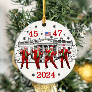 President 45-47 Dancing Trump Victory Ceramic Ornament HA75 64152