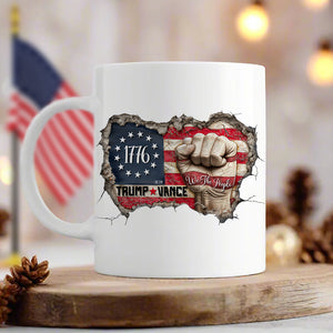 Trump Vance We The People With 3D Effect White Mug HO82 65328