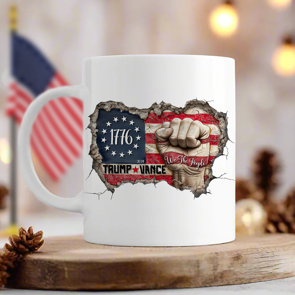 Trump Vance We The People With 3D Effect White Mug HO82 65328