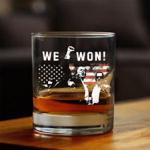 Trump We Won Inauguration 47 US President 2025 Election Rock Glass HO82 65218