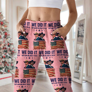 We Did It Outlaw Hillbilly 2024 Trump Vance Pajamas Christmas Gift For Trump Lovers HA75 67006